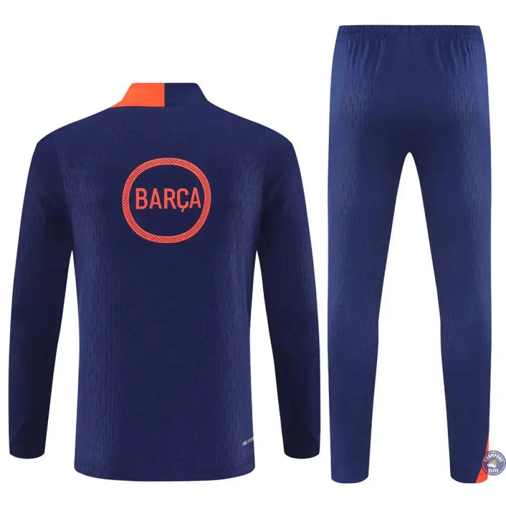 Survêtement d'entraînement demi-zip - Barcelone 2025/2026 - Bleu/Orange