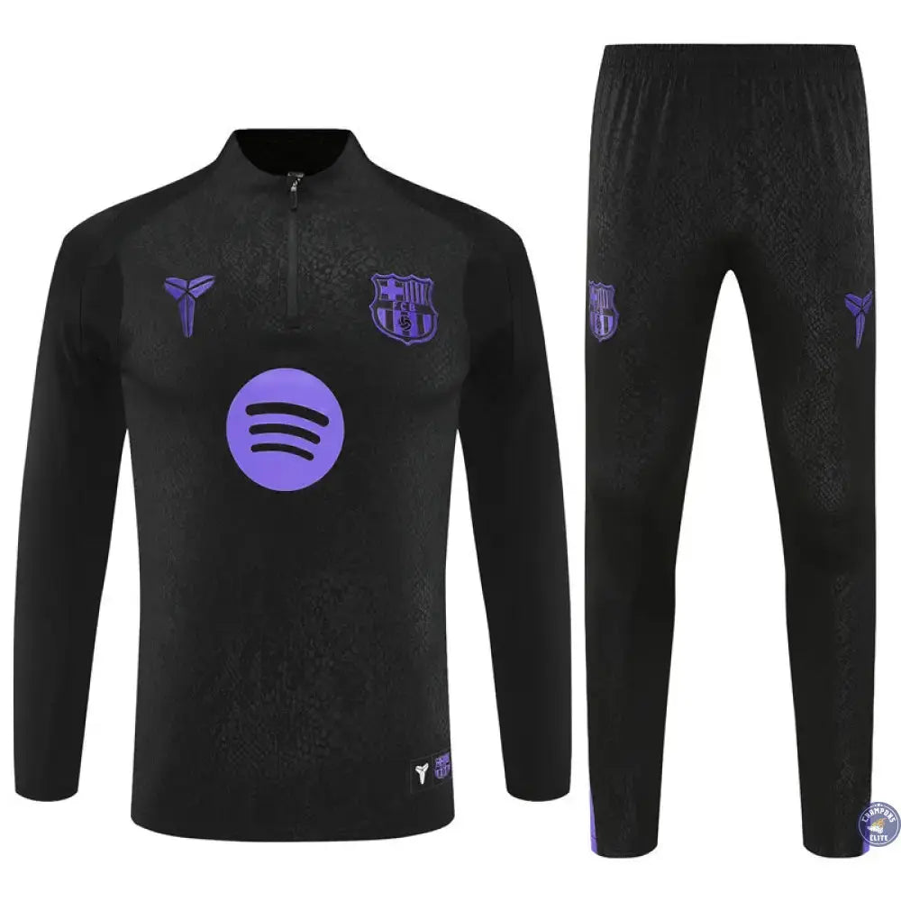 Survêtement d'entraînement demi-zip - Barcelone 2025/2026 - Noir/Violet