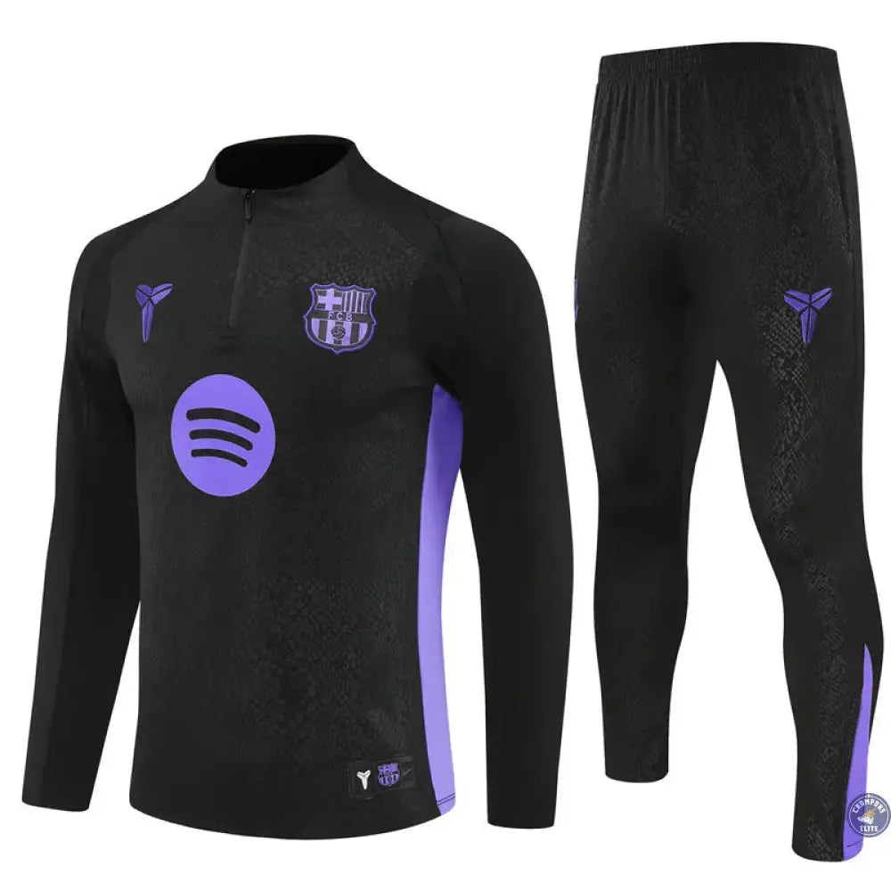 Survêtement d'entraînement demi-zip - Barcelone 2025/2026 - Noir/Violet