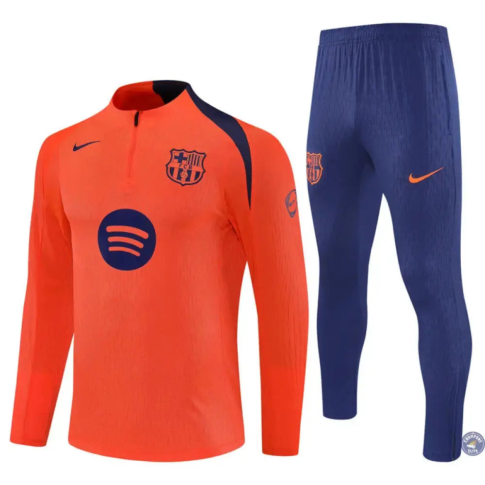 Survêtement d'entraînement demi-zip - Barcelone 2025/2026 - Orange/Bleu