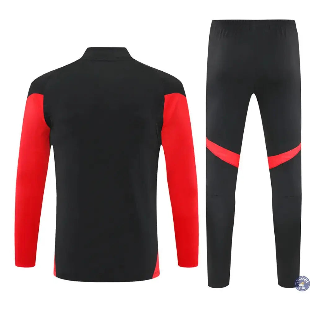 Survêtement d'entraînement demi-zip - Bayern Munich 2025/2026 - Noir/Rouge