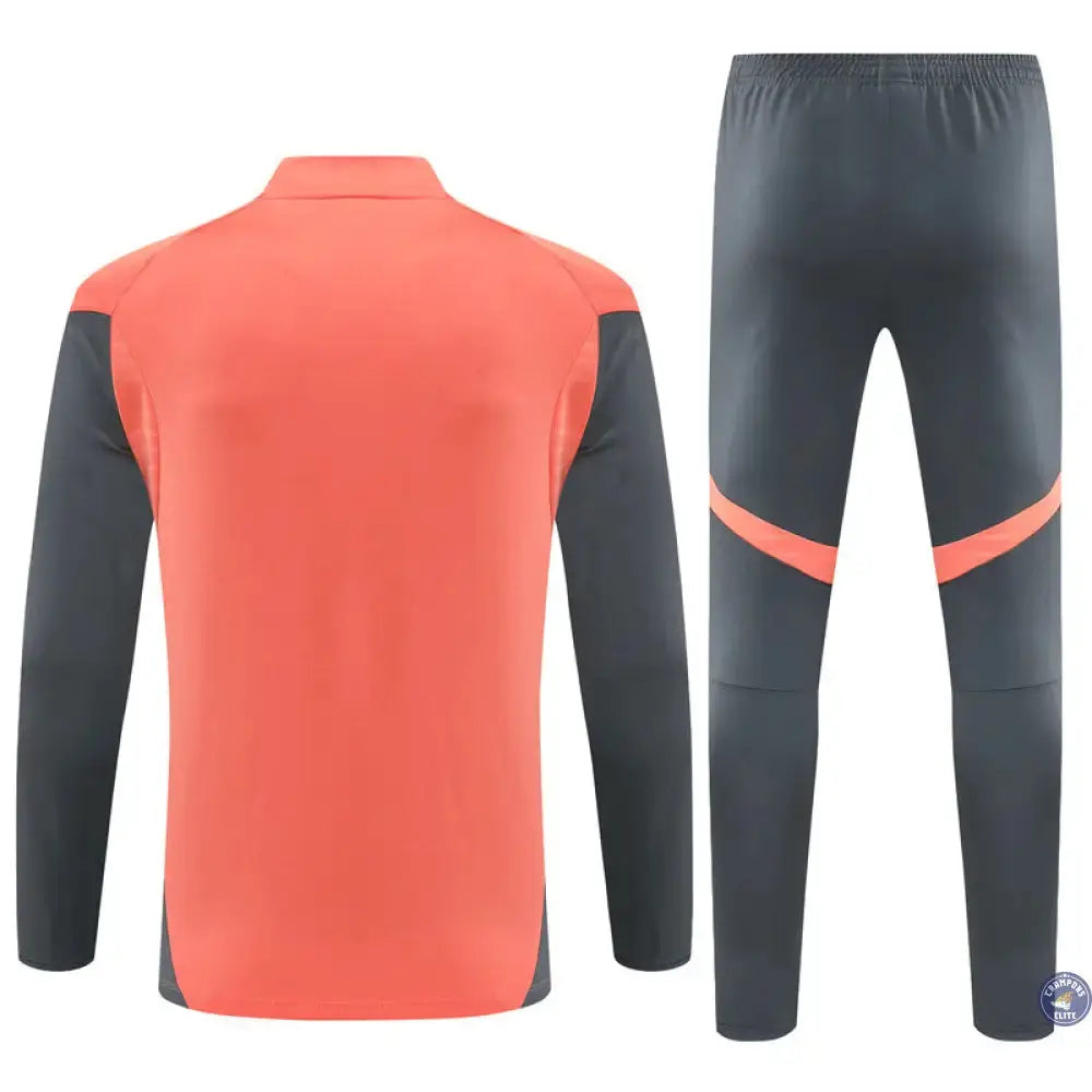 Survêtement d'entraînement demi-zip - Bayern Munich 2025/2026 - Orange/Gris