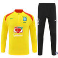 Survêtement d'entraînement demi-zip - Brésil 2025/2026 - Jaune/Noir/Orange