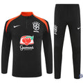 Survêtement d'entraînement demi-zip - Brésil 2025/2026 - Noir/Orange