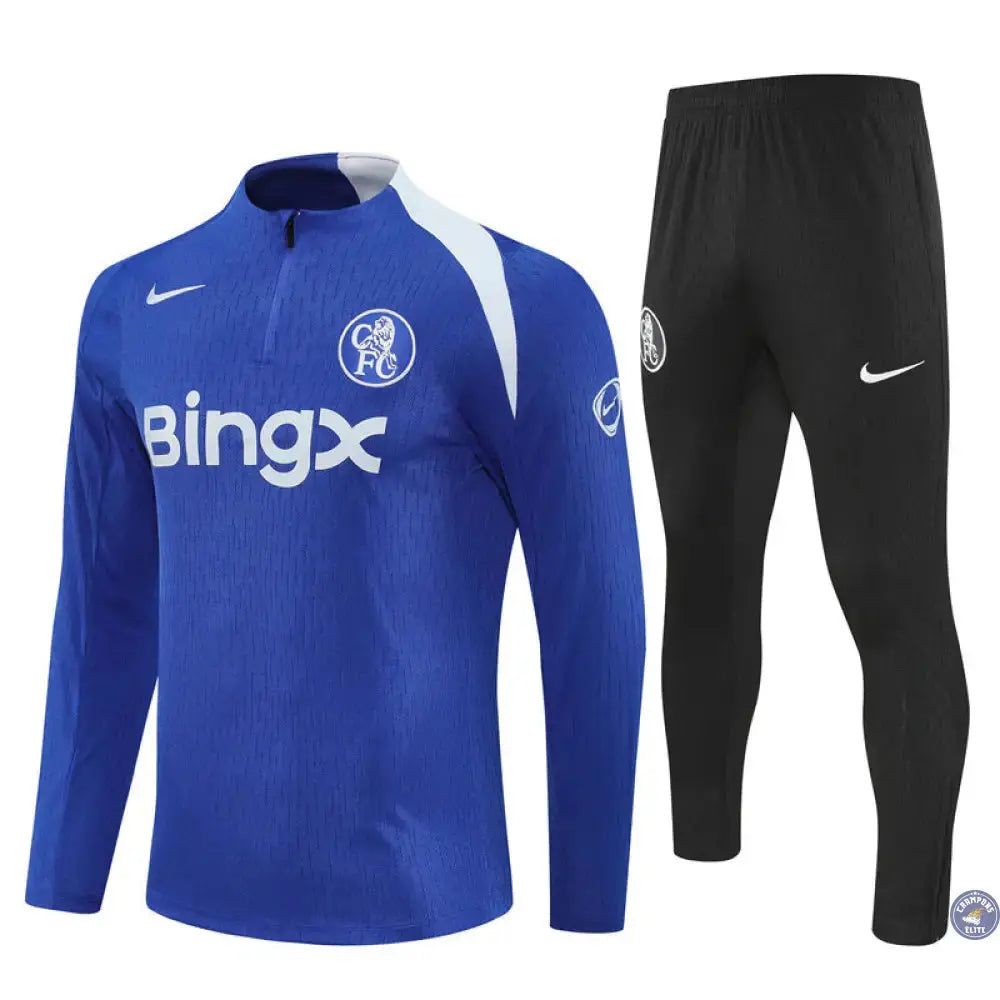 Survêtement d'entraînement demi-zip - Chelsea 2025/2026 - Bleu/Blanc/Noir