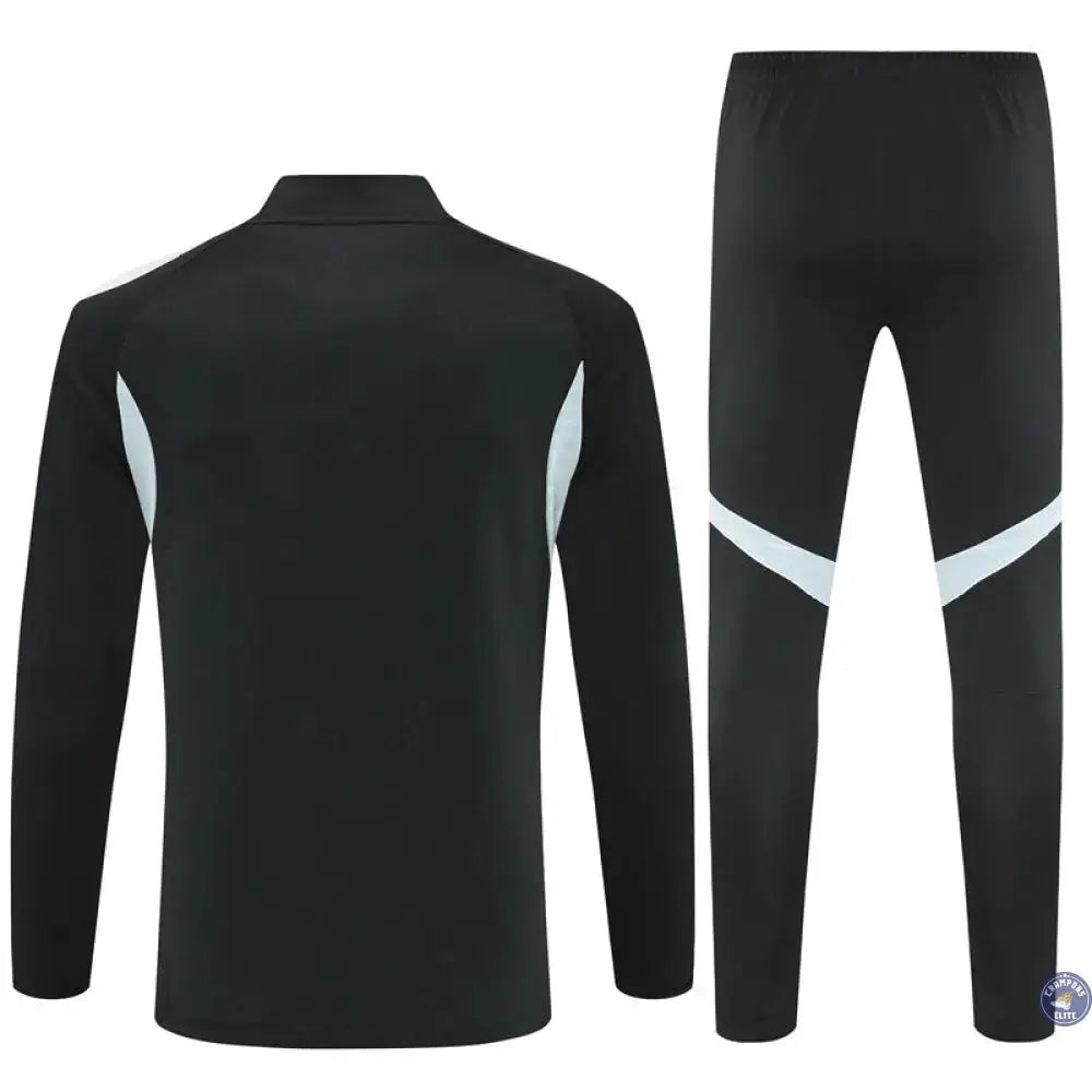 Survêtement d'entraînement demi-zip - Inter Miami 2025/2026 - Noir/Gris Bleuté/Blanc