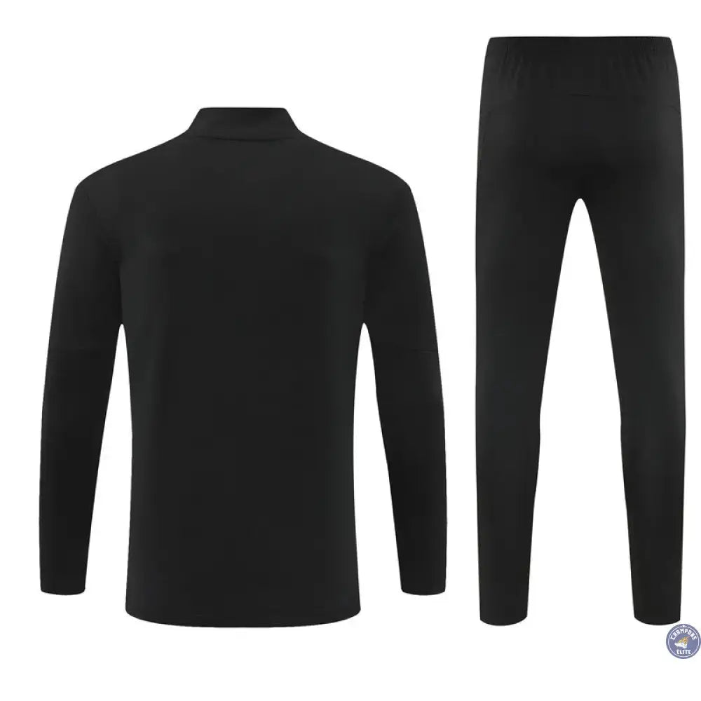 Survêtement d'entraînement demi-zip - Manchester City 2025/2026 - Noir/Blanc