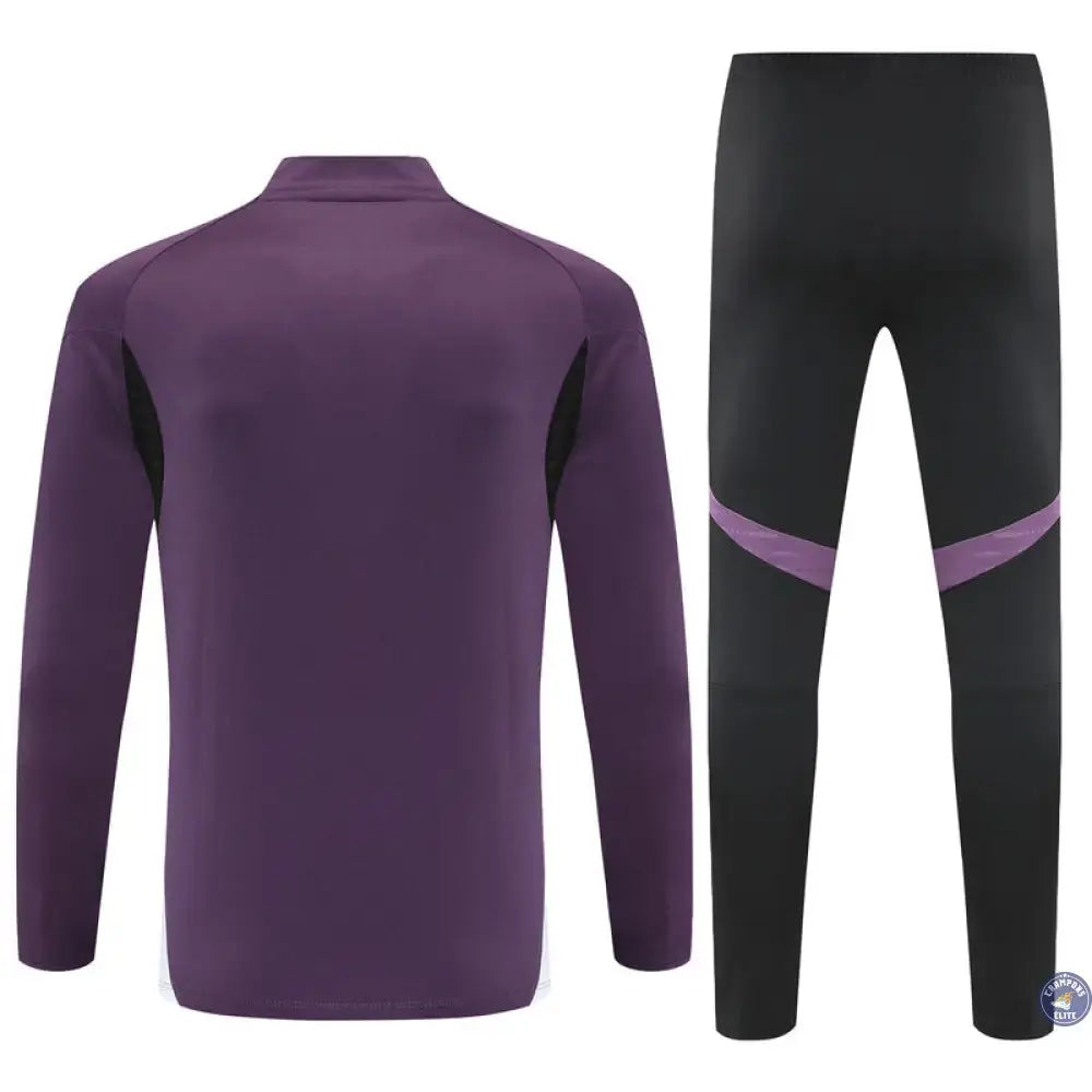Survêtement d'entraînement demi-zip - Manchester United 2025/2026 - Bordeaux/Noir/Blanc