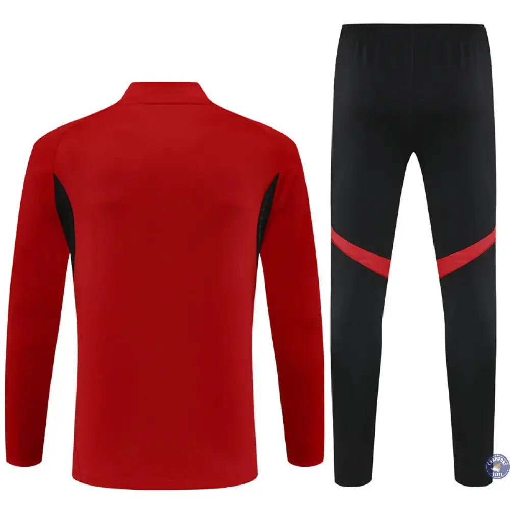 Survêtement d'entraînement demi-zip - Manchester United 2025/2026 - Rouge/Noir/Blanc