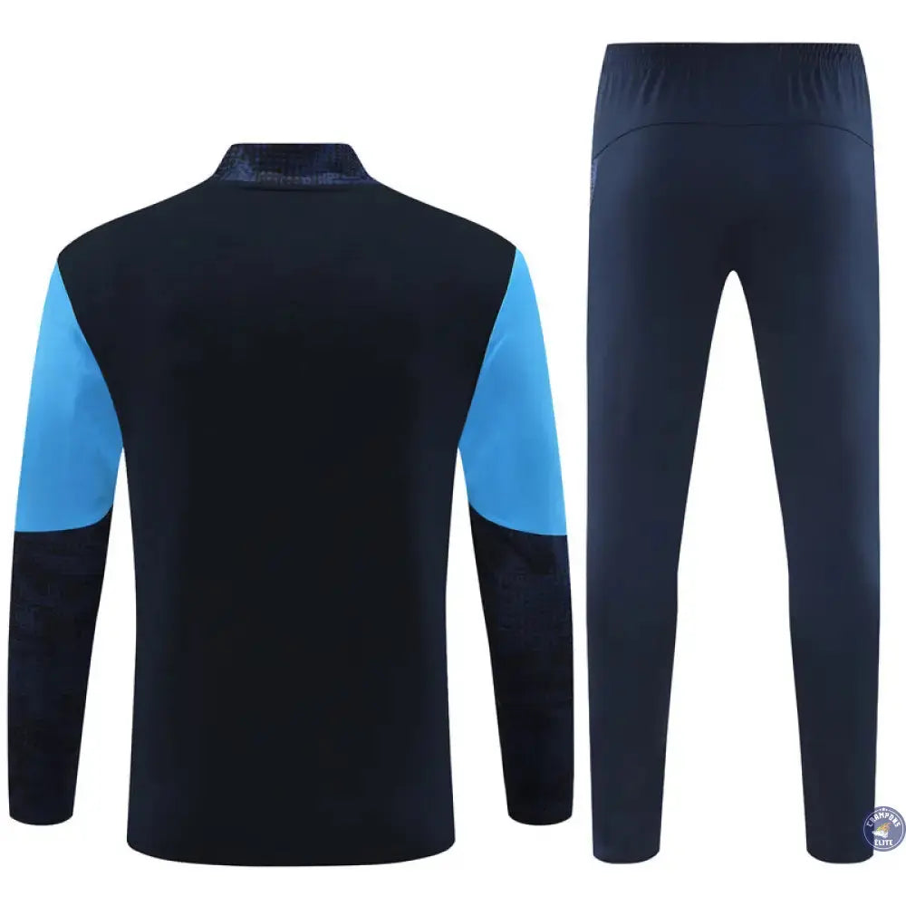 Survêtement d'entraînement demi-zip - OM 2025/2026 - Bleu/Bleu Ciel