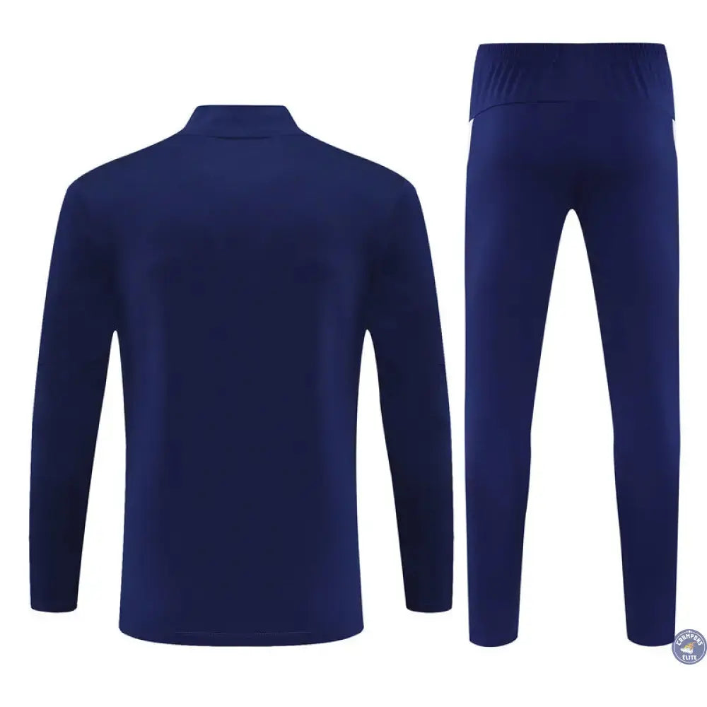 Survêtement d'entraînement demi-zip - Portugal 2025/2026 - Bleu Marine/Blanc/Or