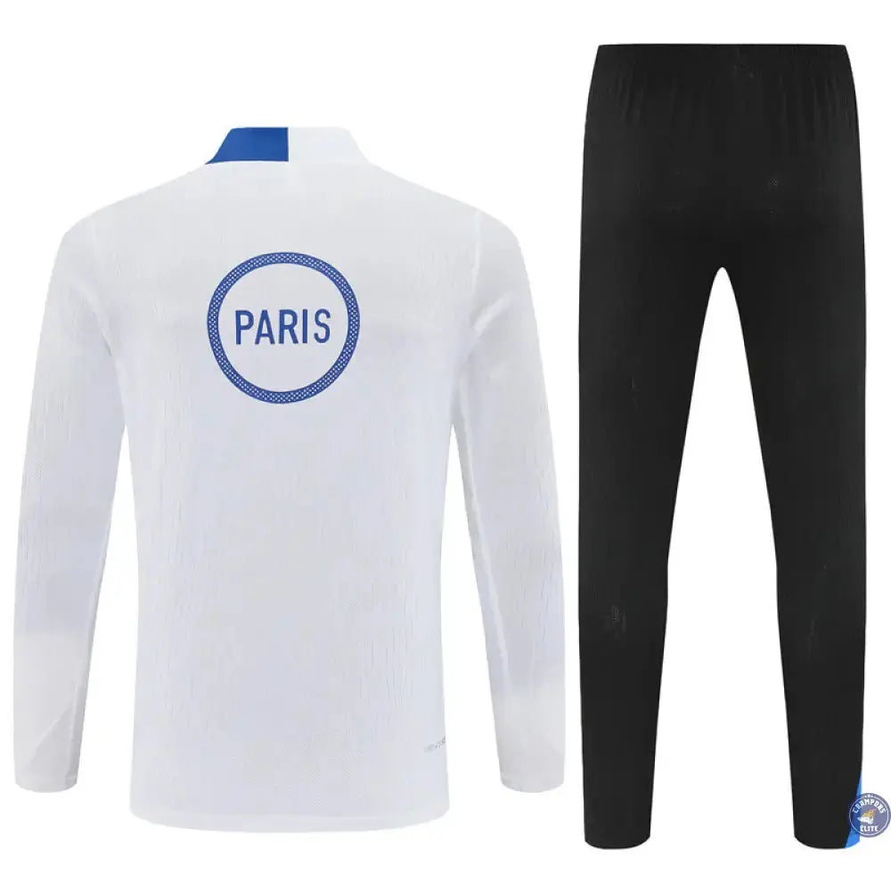 Survêtement d'entraînement demi-zip - PSG 2025/2026 - Blanc/Bleu/Noir