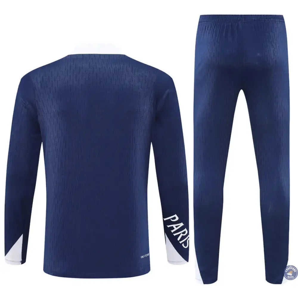 Survêtement d'entraînement demi-zip - PSG 2025/2026 - Bleu Marine/Blanc