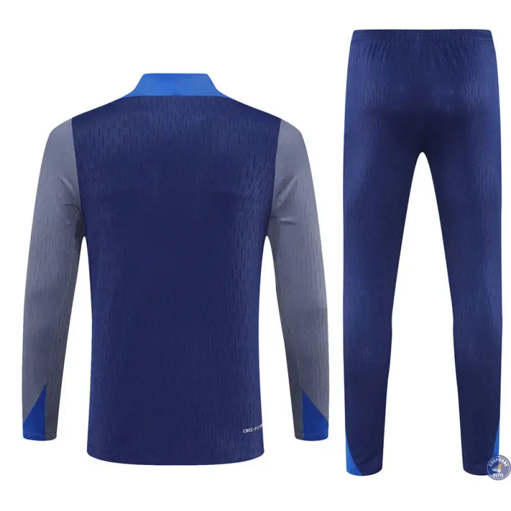 Survêtement d'entraînement demi-zip - PSG 2025/2026 - Bleu Marine/Bleu/Gris