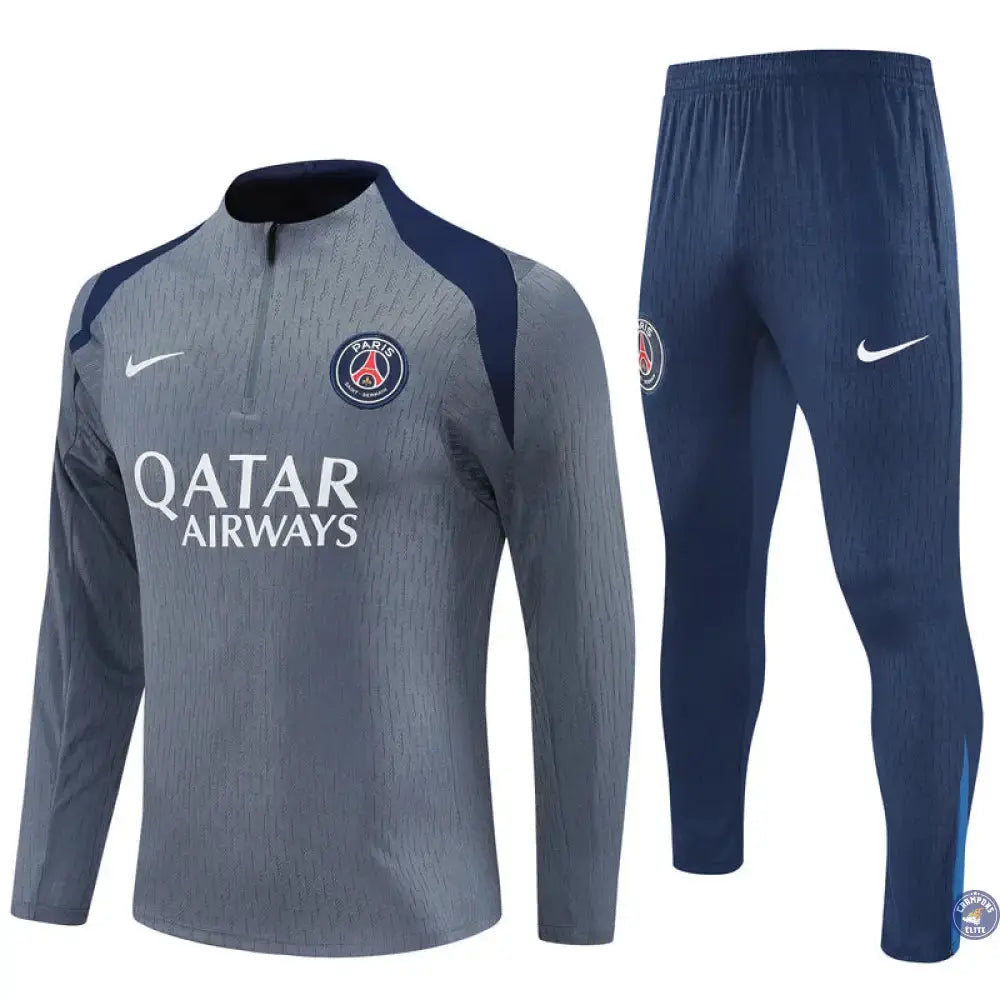 Survêtement d'entraînement demi-zip - PSG 2025/2026 -Gris/Bleu Marine