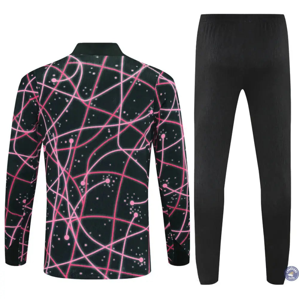 Survêtement d'entraînement demi-zip - PSG 2025/2026 - Noir/Rose/Blanc