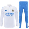 Survêtement d'entraînement demi-zip - Real Madrid 2025/2026 - Blanc/Bleu Ciel