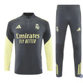 Survêtement d'entraînement demi-zip - Real Madrid 2025/2026 - Gris/Jaune Clair