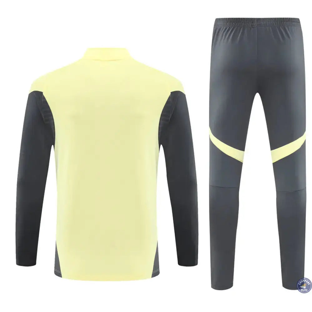 Survêtement d'entraînement demi-zip - Real Madrid 2025/2026 - Jaune Clair/Gris