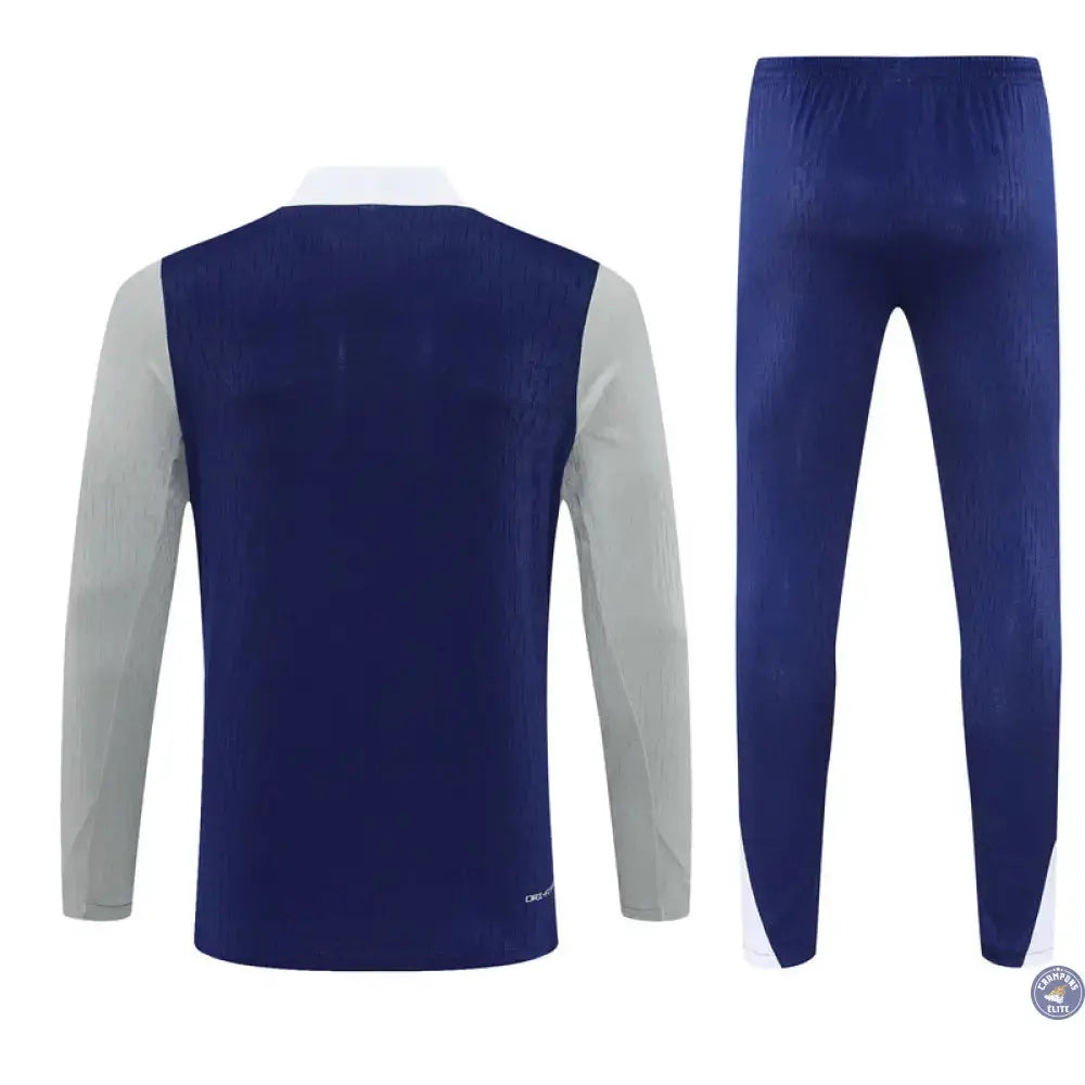 Survêtement d'entraînement demi-zip - Tottenham 2025/2026 - Bleu/Gris/Blanc