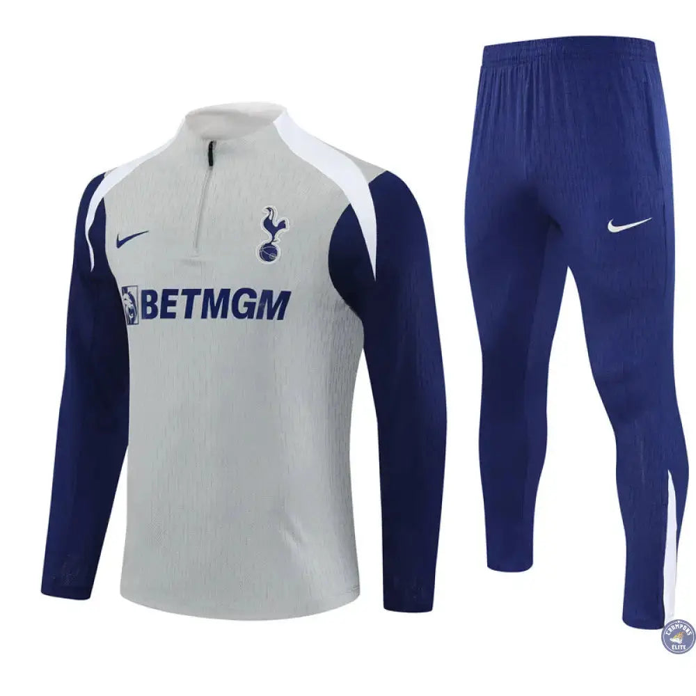 Survêtement d'entraînement demi-zip - Tottenham 2025/2026 - Gris/Bleu/Blanc