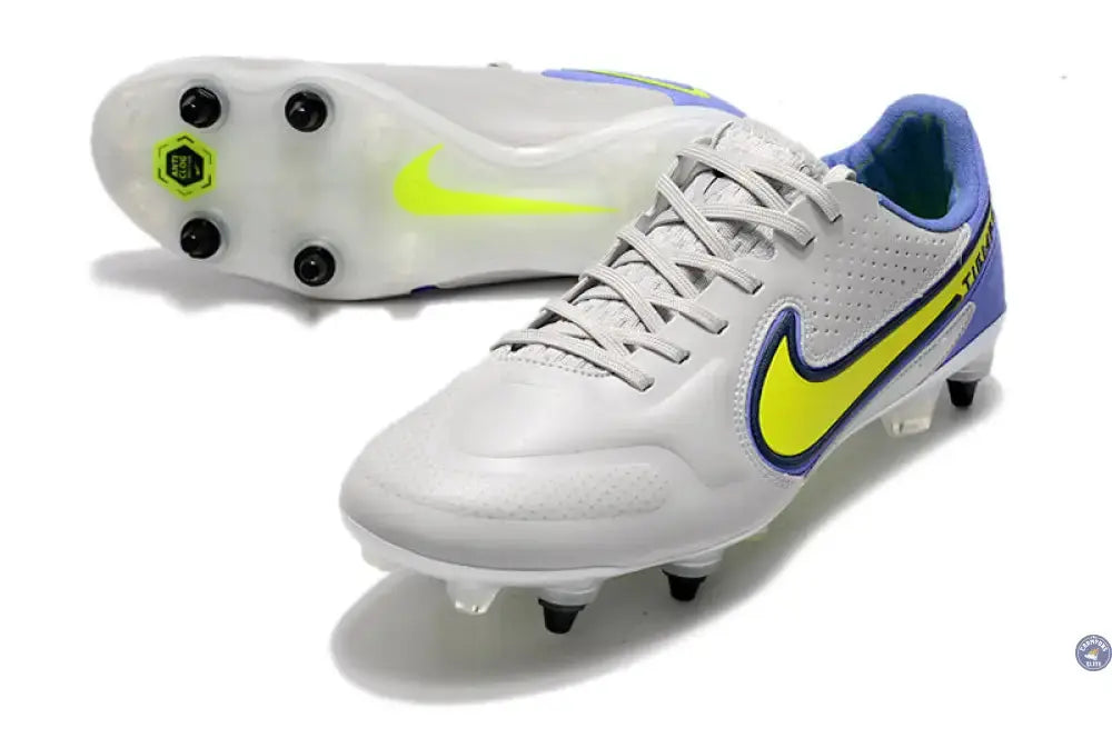 Tiempo Legend 9 Elite SG-PRO Recharge -Gris/Jaune Fluo/Bleu