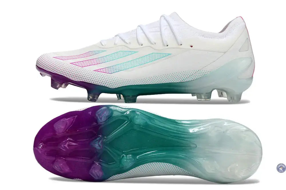 X Crazyfast Elite FG Blanc/Violet/Vert