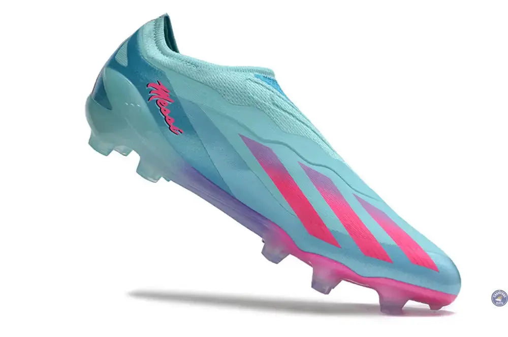 X Crazyfast Elite Laceless FG Bienvenido a Miami - Flash Aqua/Lucid Pink/Lucid Cyan ÉDITION LIMITÉE