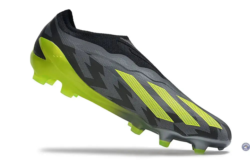X Crazyfast Elite Laceless FG Crazycharged - Noir/Jaune/Gris ÉDITION LIMITÉE