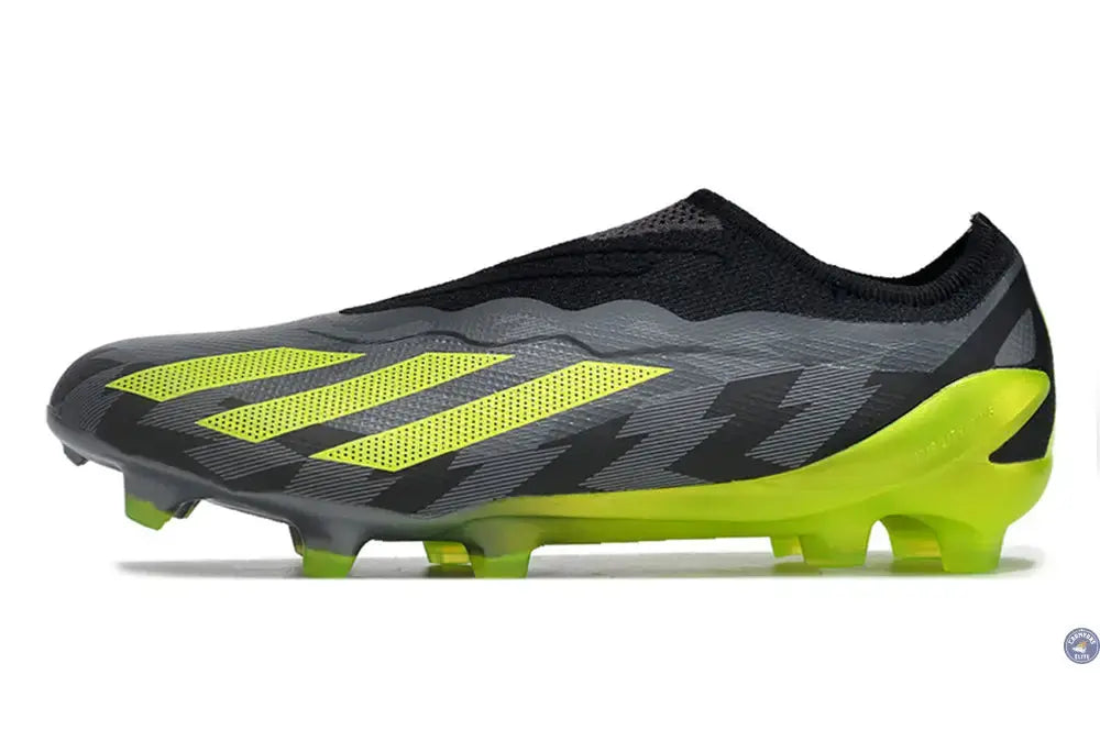X Crazyfast Elite Laceless FG Crazycharged - Noir/Jaune/Gris ÉDITION LIMITÉE