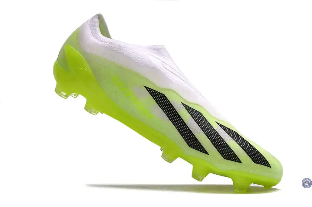 X Crazyfast Elite Laceless FG Crazyrush - Blanc/Noir/Lucid Lemon
