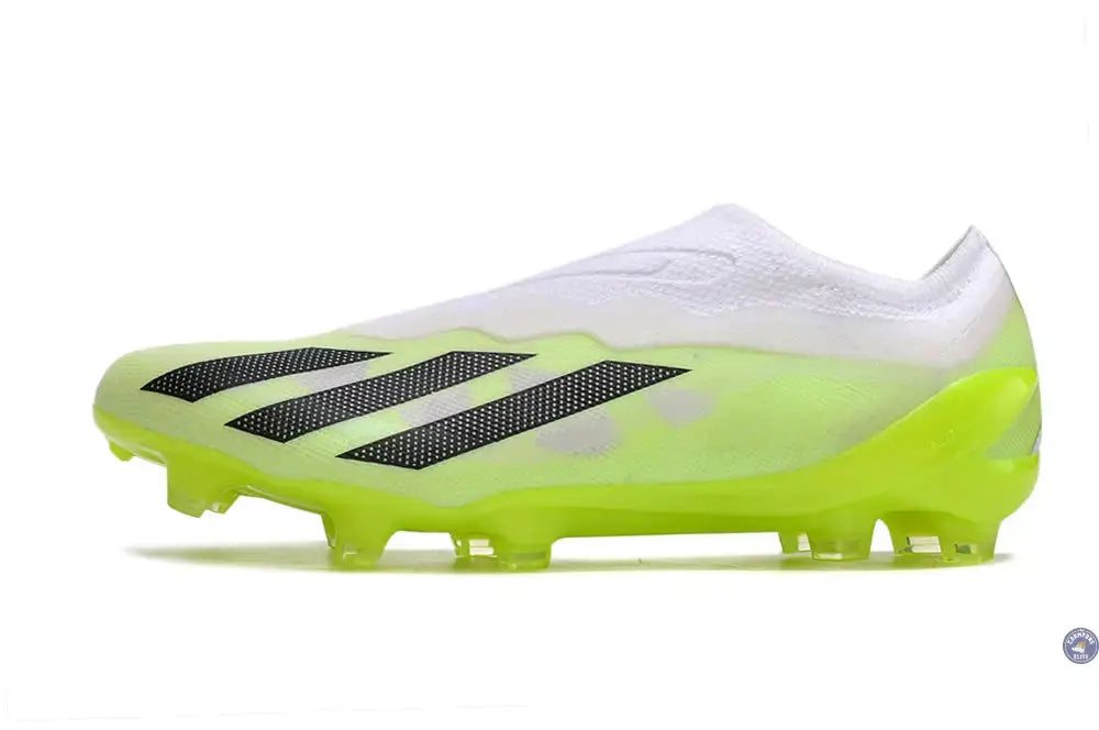X Crazyfast Elite Laceless FG Crazyrush - Blanc/Noir/Lucid Lemon