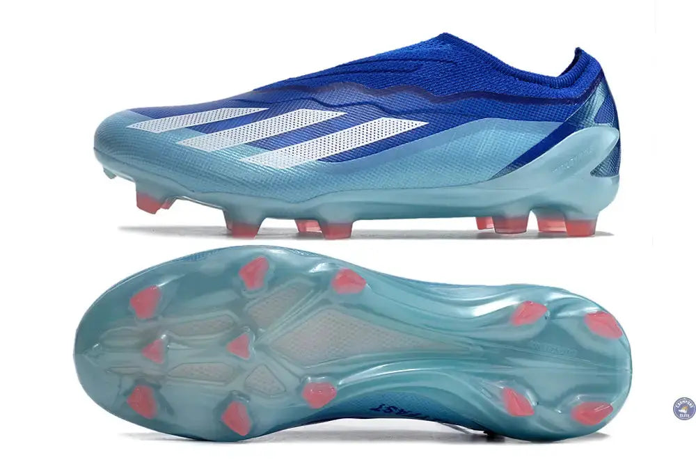 X Crazyfast Elite Laceless FG Marinerush - Bleu/Blanc/Rouge
