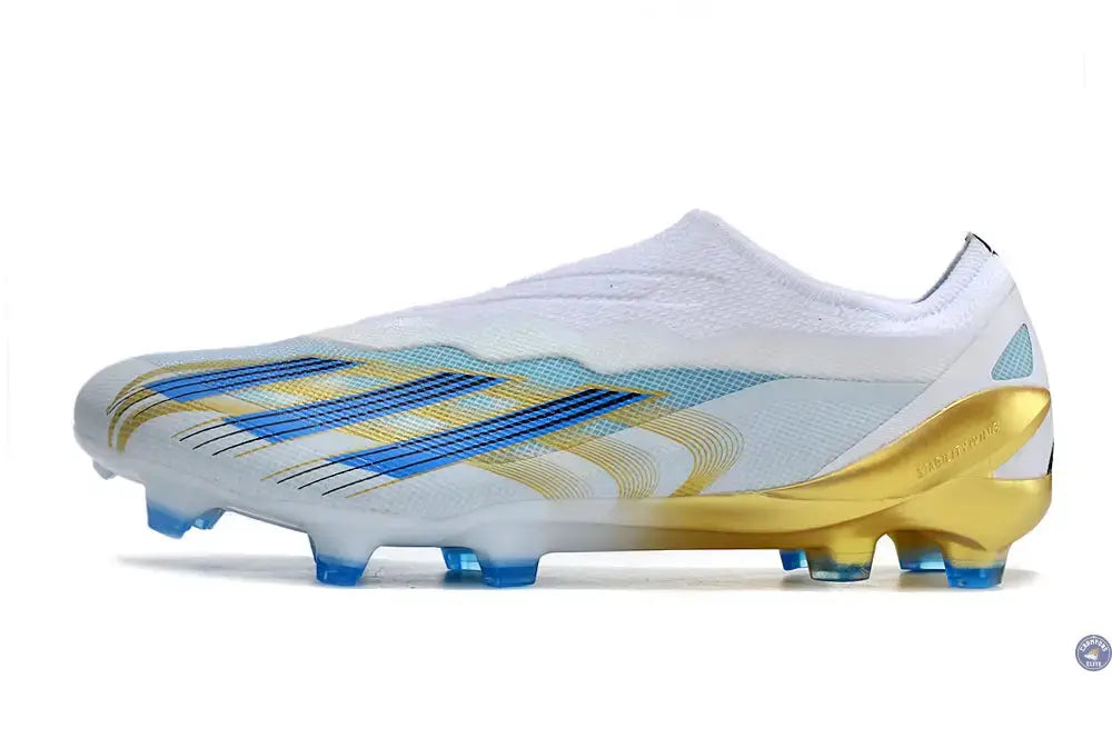 X Crazyfast Elite Laceless FG x Messi 'Las Estrellas' - Blanc/Bleu/Or
