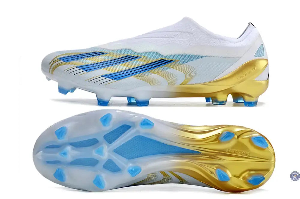 X Crazyfast Elite Laceless FG x Messi 'Las Estrellas' - Blanc/Bleu/Or