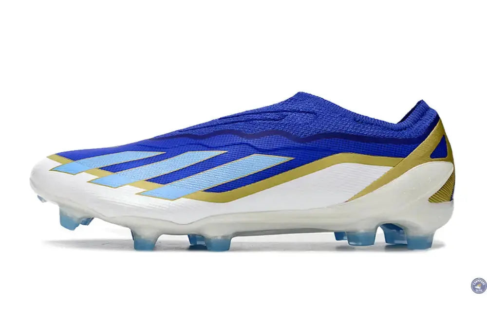X Crazyfast Elite Laceless FG x Messi Spark Gen10s - Bleu/Blue Burst/Blanc