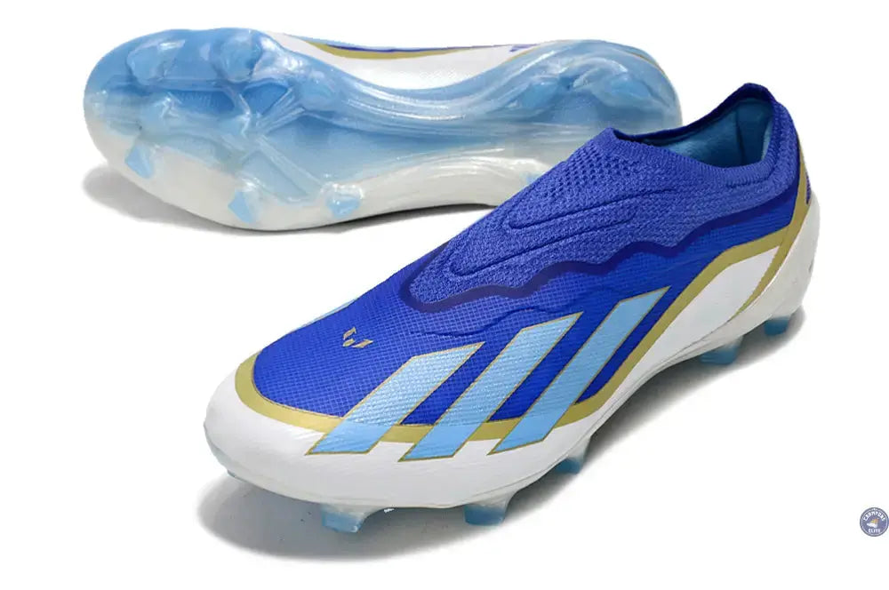 X Crazyfast Elite Laceless FG x Messi Spark Gen10s - Bleu/Blue Burst/Blanc