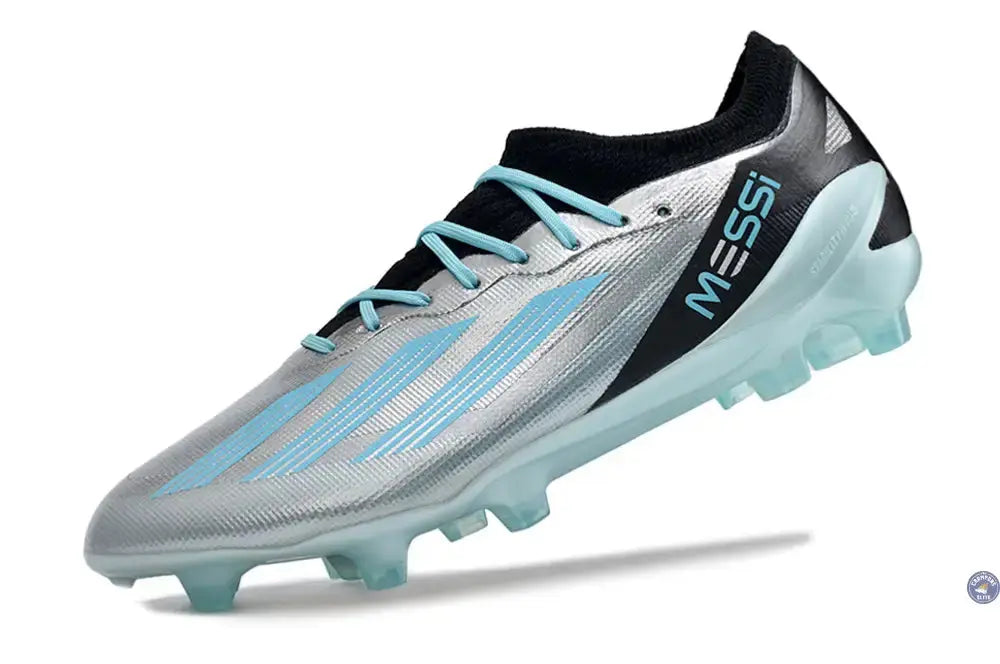 X Crazyfast FG x Messi Infinito - Argenté/Bliss Blue/Noir