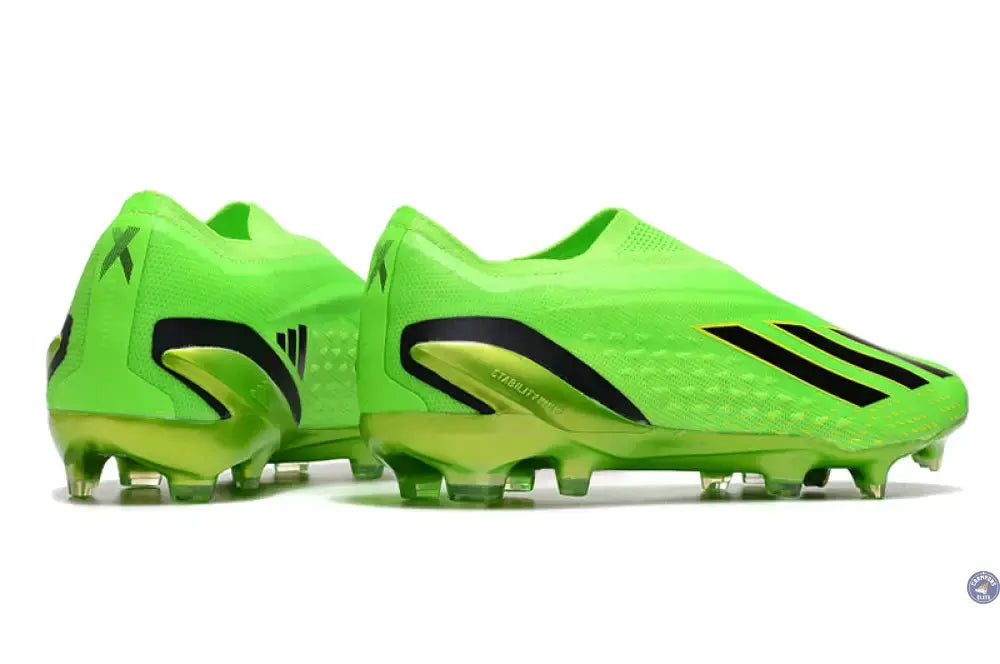 X Speedportal Elite Laceless FG Game Data - Vert/Noir/Jaune