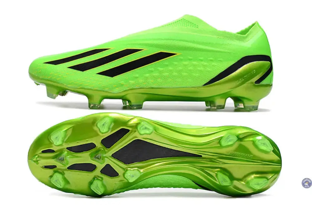 X Speedportal Elite Laceless FG Game Data - Vert/Noir/Jaune