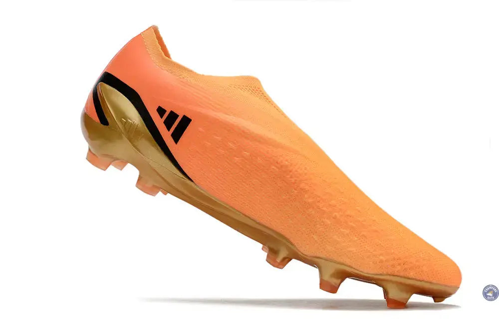 X Speedportal Elite Laceless FG Heatspawn - Doré/Noir/Orange